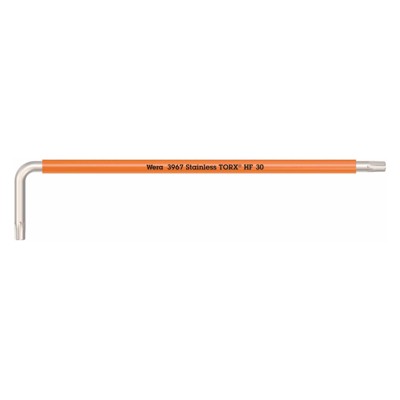Wera® - 3967 SXL HF TORX Winkelschlüssel Multicolour mit Haltefunktion, lang, Edelstahl, TX 30 x 195 mm