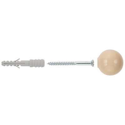 fischer - Türstopper TS - Dübel-Schraube-Kugel 8 S schwarz