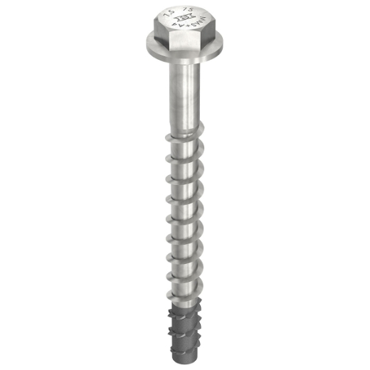 HECO MULTI-MONTI-plus SS A4 10,0 x 105, Sechskantkopf mit angepresster Scheibe, Sechskantkopf, blank, Spitze phosphatiert