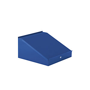 Schreibpult für Schrankbreite 500 mm, HxBxT 95 / 275 x 495 x 495 mm, enzianblau RAL 5010.