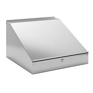 Schreibpultaufsatz, Edelstahl, für 500 mm breiten Werkzeugschrank.