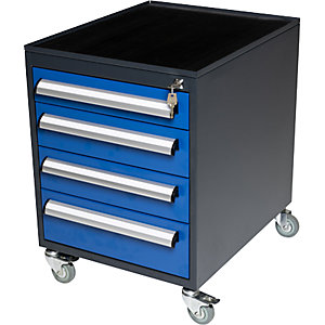 Schubladen-Fahrschrank, für Arbeitstisch-System WT, 4 Schubladen (90/120/120/150 mm).