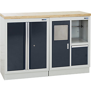 Schranksystem, 1 Schrank, 1 Reinigungsschrank, anthrazitgrau.
