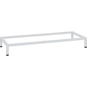 Schrankuntergestell, lichtgrau RAL 7035, 1200 x 500 mm.