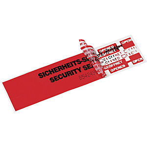 Sicherheitssiegelband, aus PVC, rot, Bandbreite 50 mm.