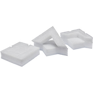 Schutzecken, klappbar, Schenkelmaße 150 x 150 mm, VE 100 Stk, Schaumstärke 43 mm.