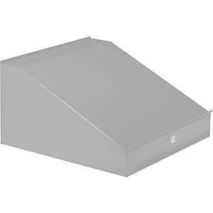 Schreibpultaufsatz mit aufklappbarem Deckel, Höhe 95 / 275 mm, BxT 495 x 495 mm, lichtgrau.