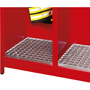 Schuhrost, verzinkt, für rechtes Abteil, BxT 420 x 470 mm.