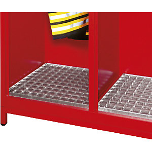 Schuhrost, verzinkt, für linkes und mittleres Abteil, BxT 390 x 470 mm.
