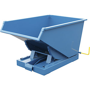 Schwerlast-Kippbehälter, Traglast 2500 kg, blau, Volumen 0,3 m³.