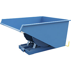 Schwerlast-Kippbehälter, Traglast 2500 kg, blau, Volumen 0,9 m³.