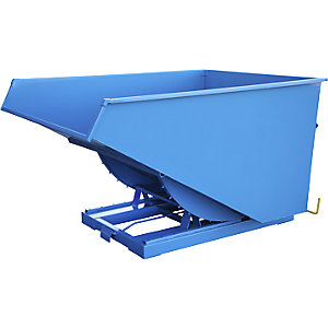 Schwerlast-Kippbehälter, Traglast 2500 kg, blau, Volumen 2 m³.