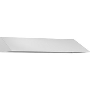 Schrägdachaufsatz, HxT 230 x 500 mm, Stahl, B 4 x 300 mm, verkehrsweiß.
