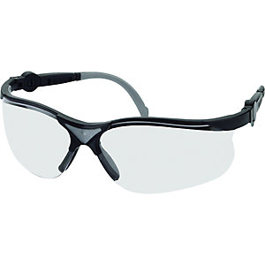 Schutzbrille STYLE BLACK, mit UV-Schutz, klar, Polycarbonat, schwarz.