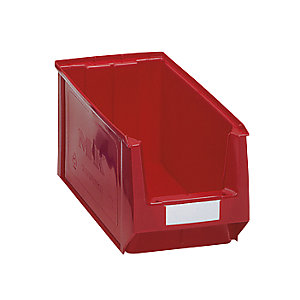Sichtlagerkasten aus Polyethylen, LxBxH 350 x 210 x 200 mm, rot, VE 10 Stk.