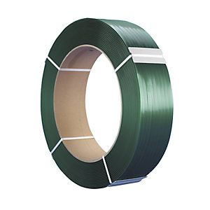 Schwerlast-Band PET, für Bandabroller, Kern-Ø 406 mm, Bandbreite 19 mm.