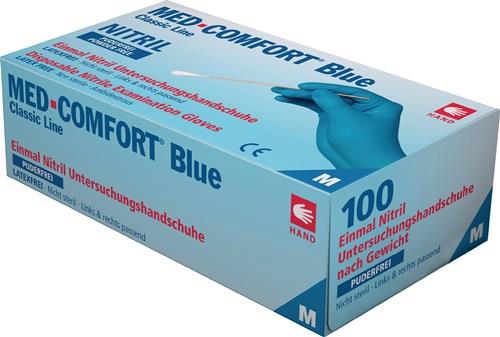 AMPRI Einw.-Handsch.Med Comfort Blue Gr.M blau Nitril PSA III 100 St./Box